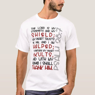 psalm28:7 tee shirt