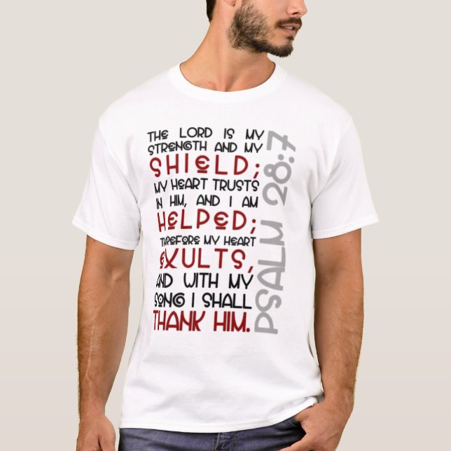 psalm28:7 tee shirt (Framsida)