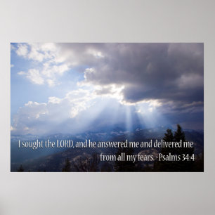 Psalm34:4 Poster