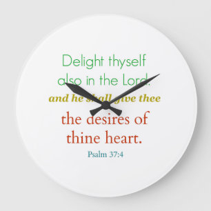 Psalm37:4 "fröjd…", Den bibliska väggen tar ti Stor Klocka