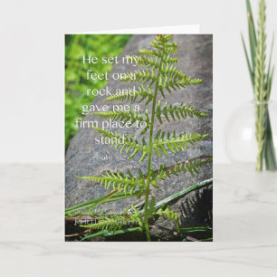 Psalm40:2Fern & stenScripturekort Kort