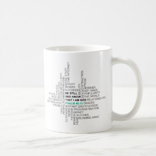 Psalm46:10 är stillbilden och vet kaffemugg