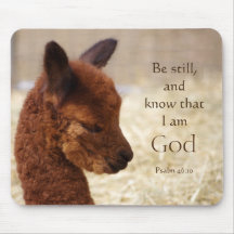 Psalm46:10Alpaca Mousepad