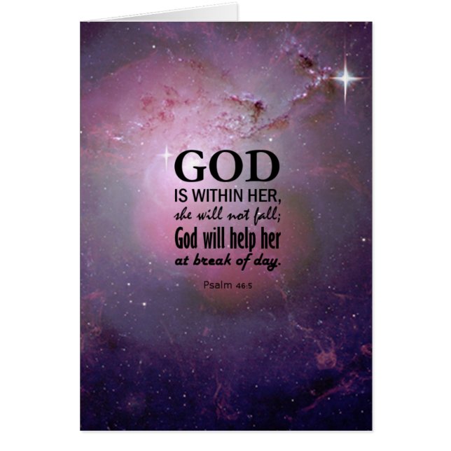 Psalm46:5 Hälsningskort (Framsidan)