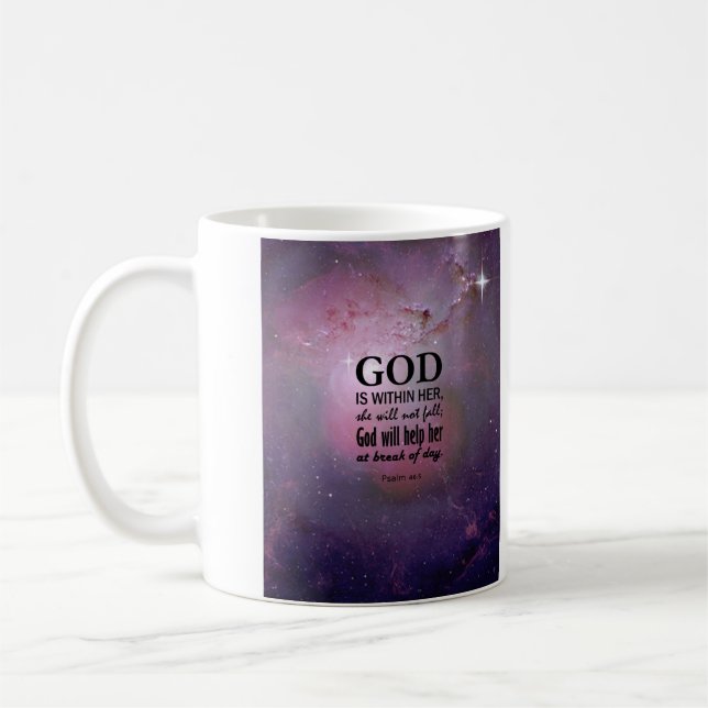 Psalm46:5 Kaffemugg (Vänster)