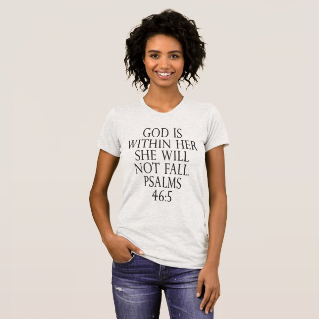 Psalm46:5 Tee Shirt (Hel framsida)