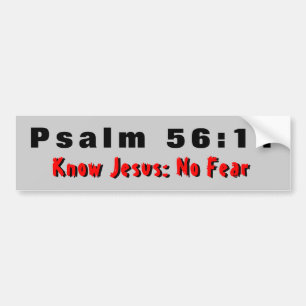 Psalm56:11 vet Jesus ingen skräck Bildekal