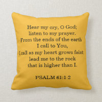 PSALM61:1 - dekorativ kudde för 2 Verses