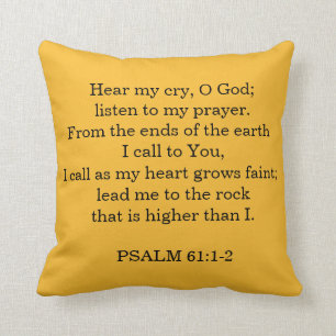 PSALM61:1 - dekorativ kudde för 2 Verses
