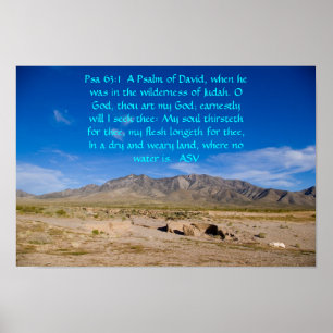 Psalm63:1affisch Poster