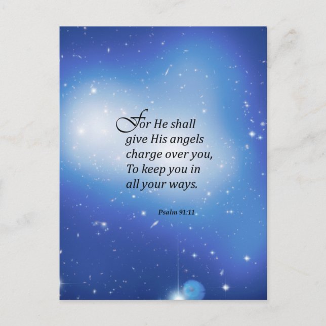 Psalm91:11 Vykort (Framsida)