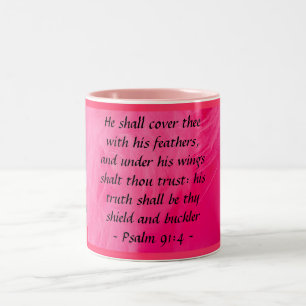 Psalm91:4mugg Två-Tonad Mugg