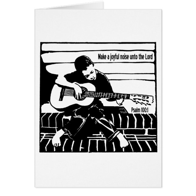 Psalm 100:1 hälsningskort (Framsidan)