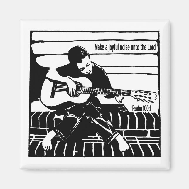 Psalm 100:1 magnet (Framsidan)