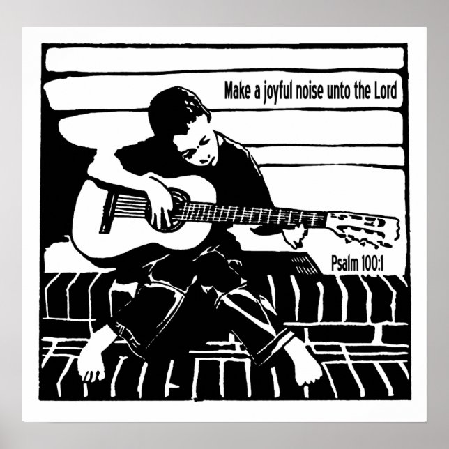 Psalm 100:1 poster (Framsidan)