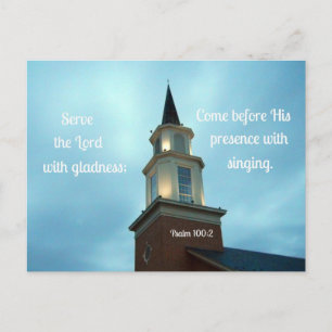 Psalm 100:2 Herren med glädje... Vykort