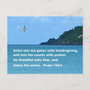 Psalm 100:4 vykort