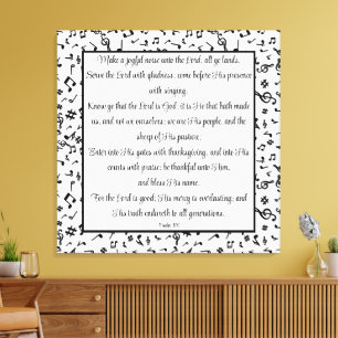 Psalm 100 canvastryck