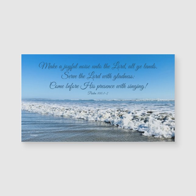 Psalm 100 Oceanfotografering Inspirerande Citat Ma (Framsida)