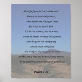 Psalm 100, Shout for joy Poster