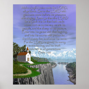 Psalm 100 (Tall Version) Poster