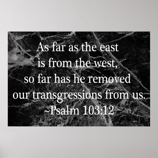 Psalm 103:12 poster (Framsidan)