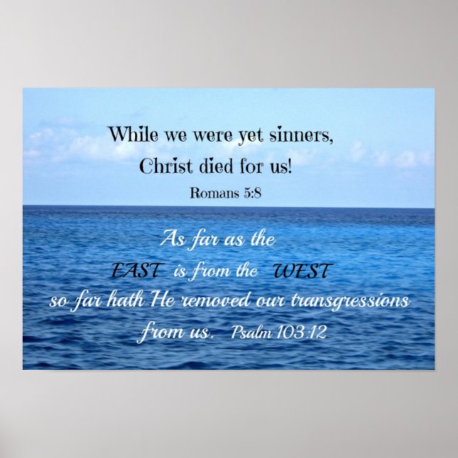 Psalm 103:12 poster (Framsidan)