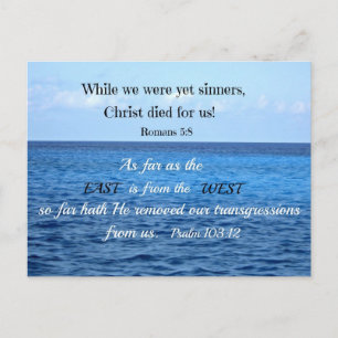 Psalm 103:12 vykort
