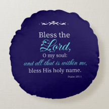 Psalm 103:1 Bibelvers Anpassad Kristall Kudde