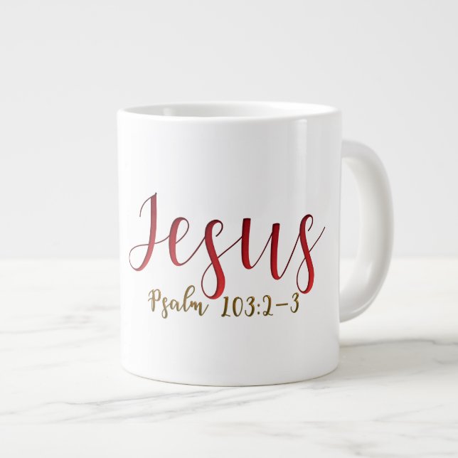 PSALM 103:2-3 Jumbo Mugg (Framsida höger)