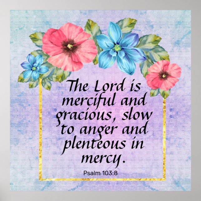 Psalm 103:8 poster (Framsidan)