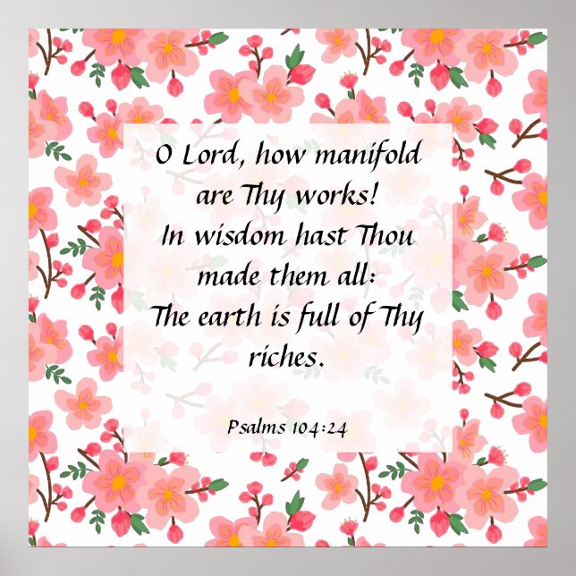Psalm 104:24 Poster (Framsidan)