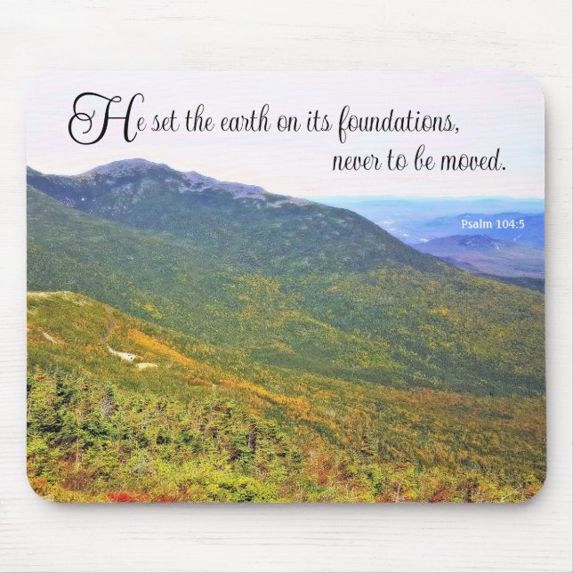 Psalm 104:5 Mousepad Musmatta (Framsidan)