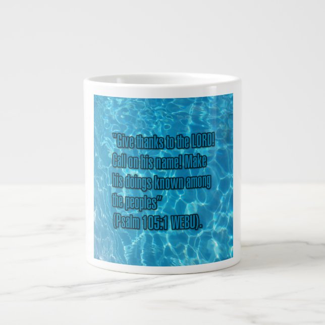 Psalm 105:1 WEBU Mug Jumbo Mugg (Framsidan)