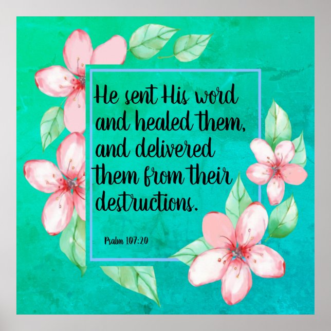 Psalm 107:20 poster (Framsidan)