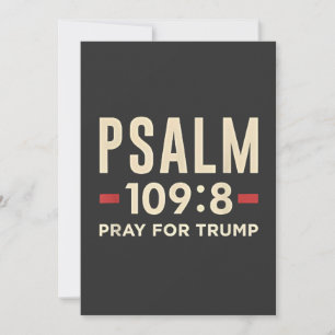 Psalm 109:8 Be för Trump Religion invigning Inbjudningar