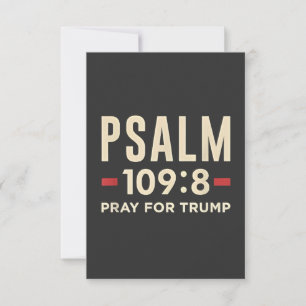 Psalm 109:8 Be för Trump Religion invigning Tack Kort