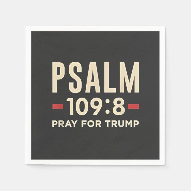 Psalm 109:8 Pray for Trump Religion inauguration Pappersservett (Framsidan)