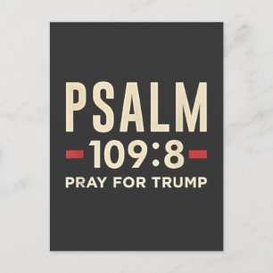 Psalm 109:8 Pray for Trump Religion inauguration Vykort