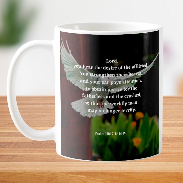 Psalm 10 Bible Verse Christian Kaffemugg (Skapare uppladdad)