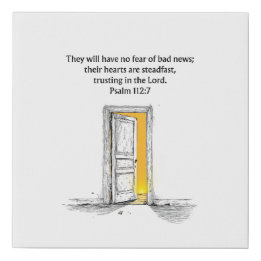 Psalm 112:7 Bibelvers Kristet dekoration Väggkonst