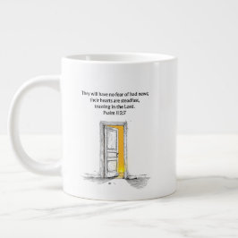 Psalm 112:7 Bibelvers Kristet Presentmugg Jumbo Mugg
