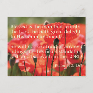 Psalm 112 - Välsignad är mannen .... Vykort
