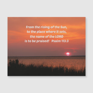 Psalm 113:3 Från stigning om sol