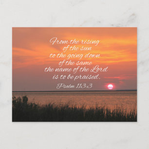 Psalm 113:3 Från stigning om sol Vykort