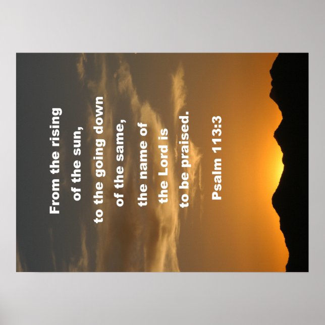 Psalm 113:3 poster (Framsidan)