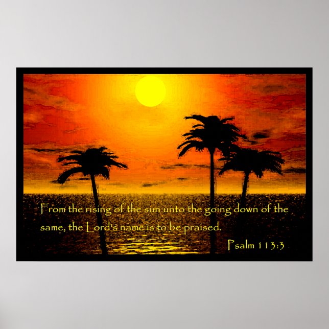 Psalm 113:3 Poster (Framsidan)