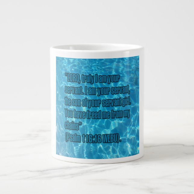 Psalm 116:16 WEBU Mug Jumbo Mugg (Framsidan)