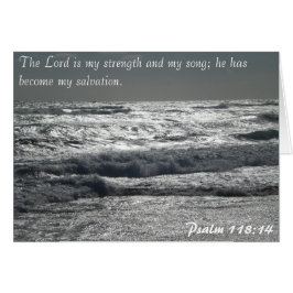 Psalm 118:14 - Herren är min styrka Hälsningskort