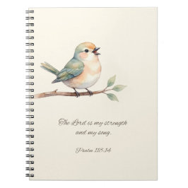 Psalm 118:14 med Fågel anteckningsbok